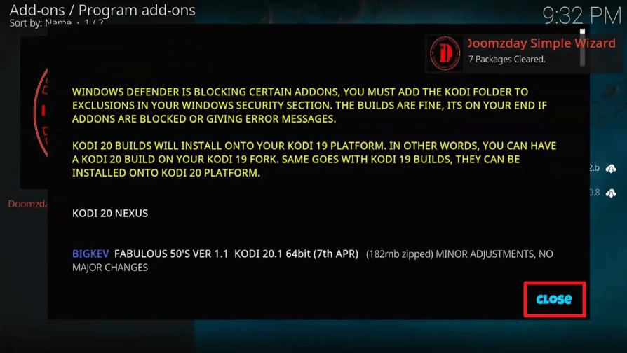 Install Aspire 19 Kodi Build 23
