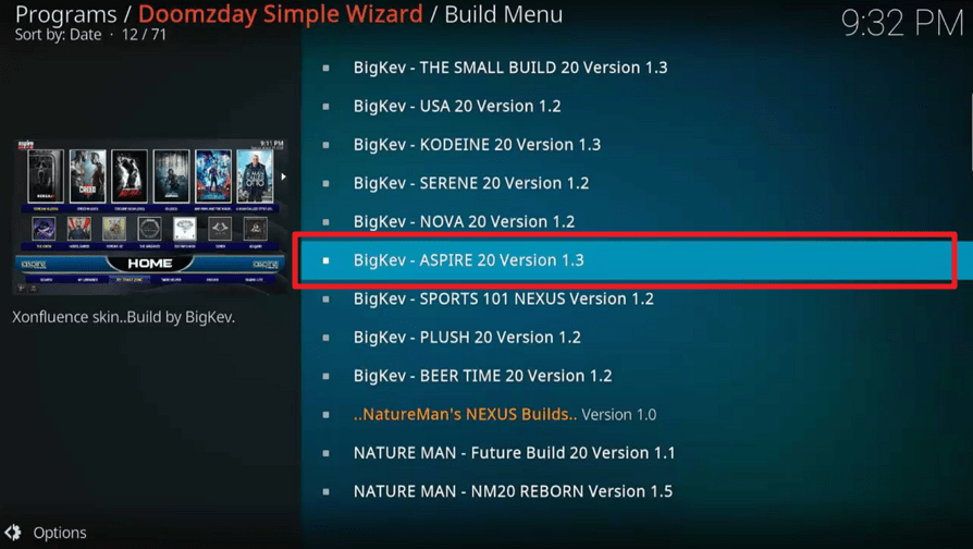 Install Aspire 19 Kodi Build 25