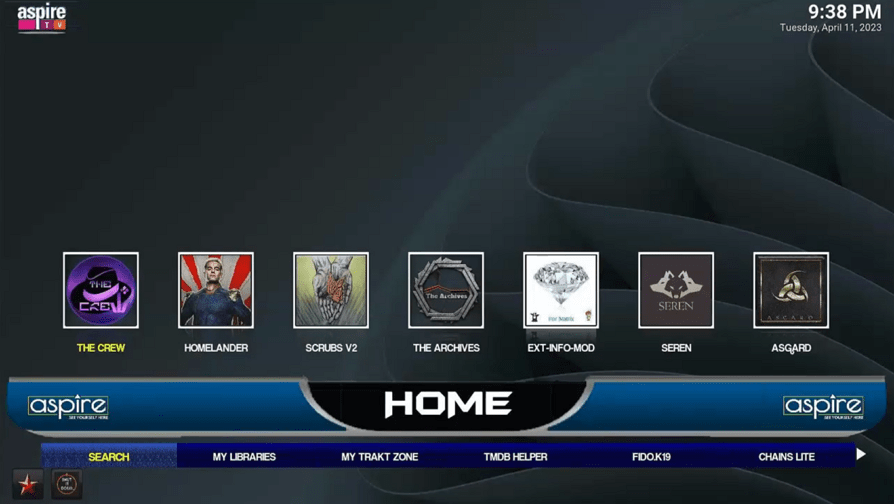 Install Aspire 19 Kodi Build 29