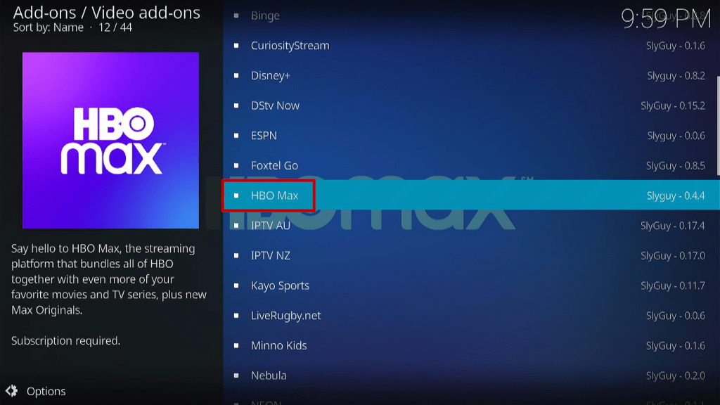 Step 18 How To Install HBO MAX Kodi Addon