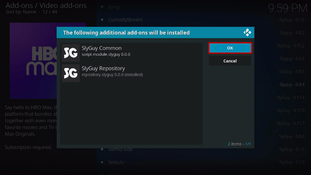 Step 20 How To Install HBO MAX Kodi Addon