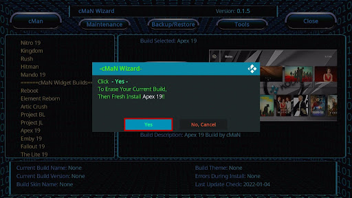 Install ApeX 19 Kodi Build 29