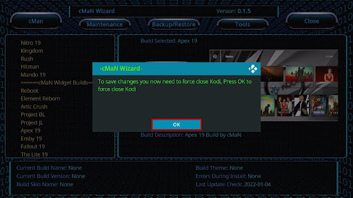 Install ApeX 19 Kodi Build 31