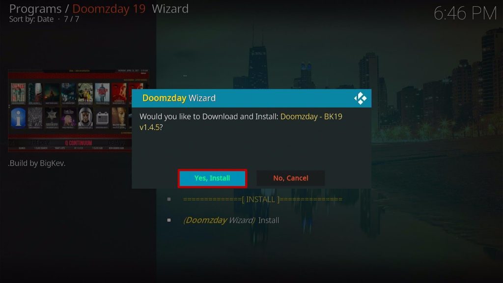 Install BK19 Kodi Build 30