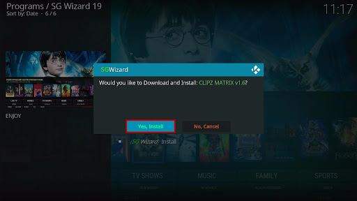 Install Clipz Build on Kodi 19.3 Matrix 22