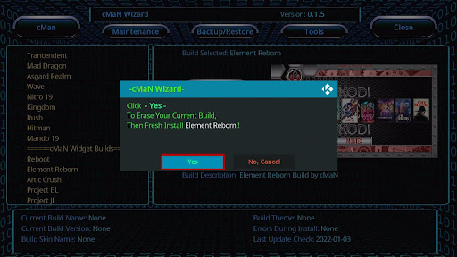 Install Element Reborn Kodi Build 29
