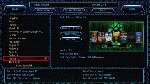 Install Fallout19 Kodi Build 27