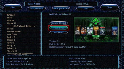 Install Fallout19 Kodi Build 28