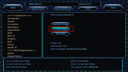 Install Mando 19 Kodi Build 28