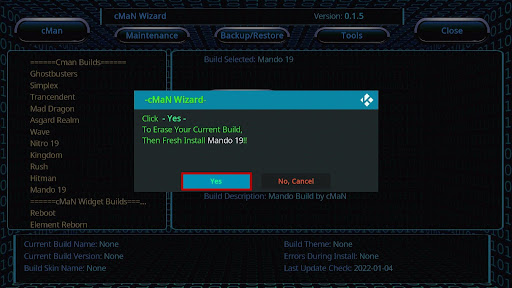 Install Mando 19 Kodi Build 29