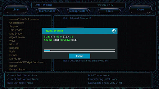 Install Mando 19 Kodi Build 30