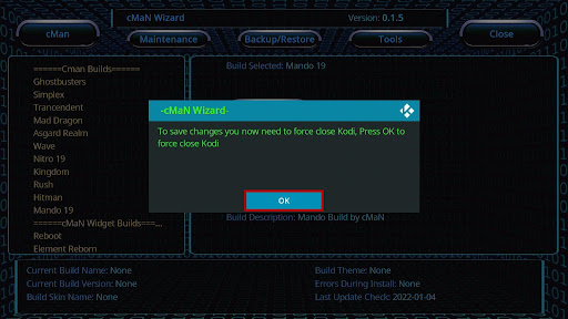Install Mando 19 Kodi Build 31