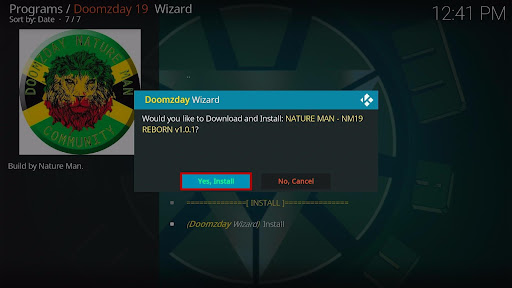 Install Nature Man - NM19 Reborn Kodi Build 30
