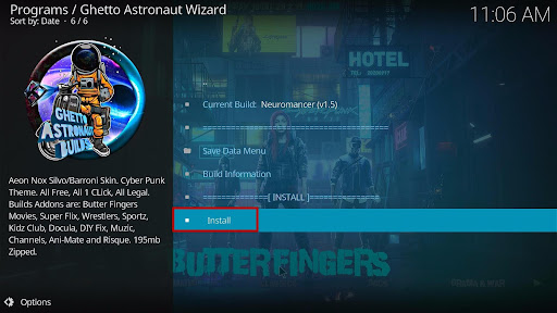 Install Neuromancer Kodi Build 29