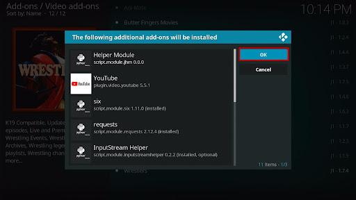 Install Wrestlers Kodi Addon 20