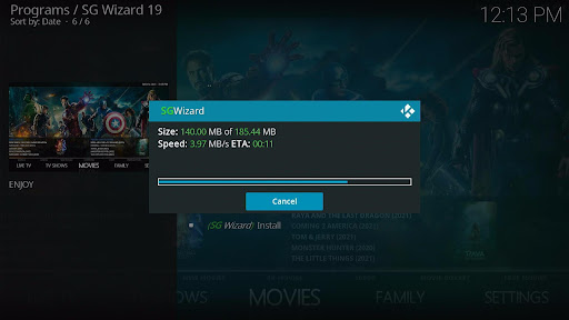 Install Zapier Matrix Kodi Build 23