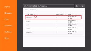 downgrade kodi