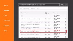 downgrade kodi