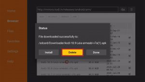 downgrade kodi