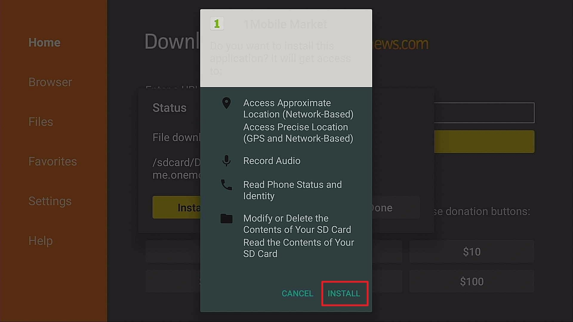 Step 13 Install 1Mobile Market App on Firestick