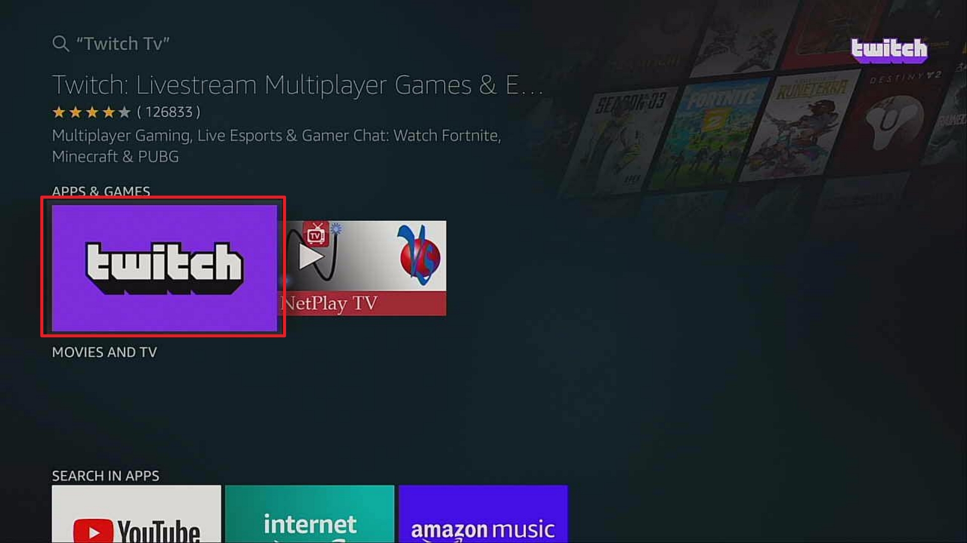 Step 3 Install Twitch TV App on Firestick