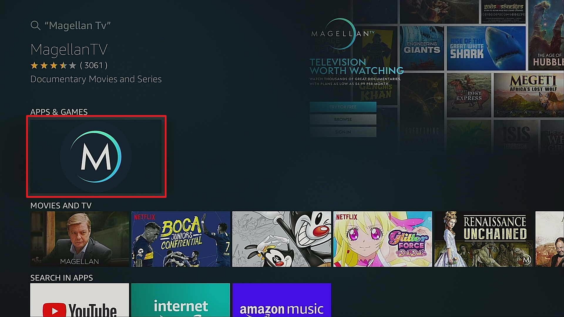 Step 3 Install Magellan TV App On Firestick