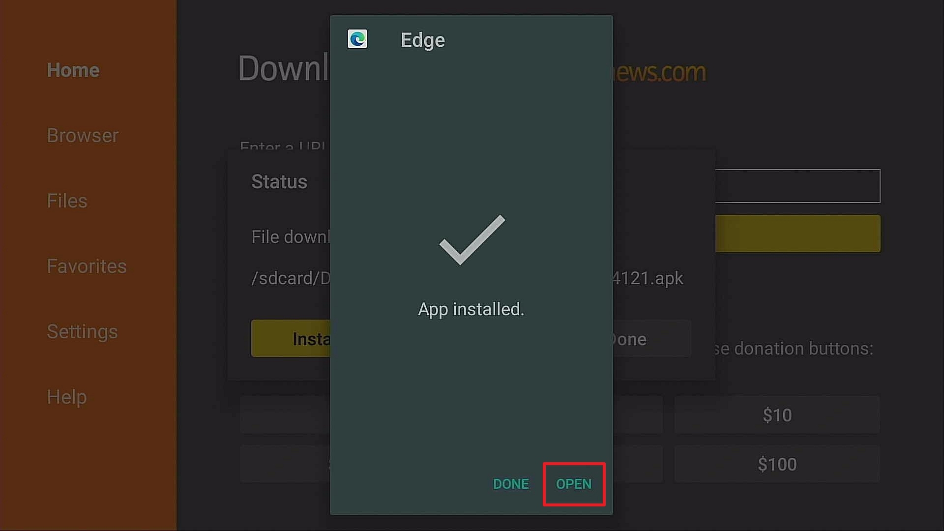Step 14 Install Microsoft Edge on the Firesticks