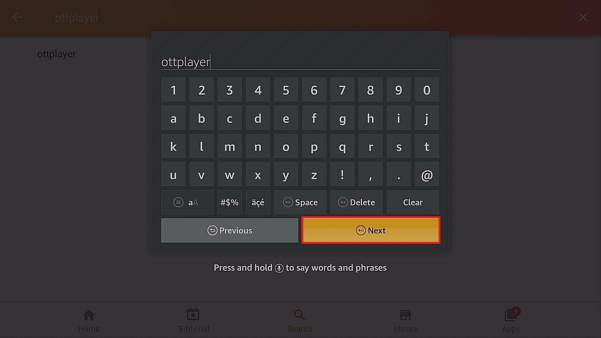 Step 16 Install OttPlayer App on Firestick