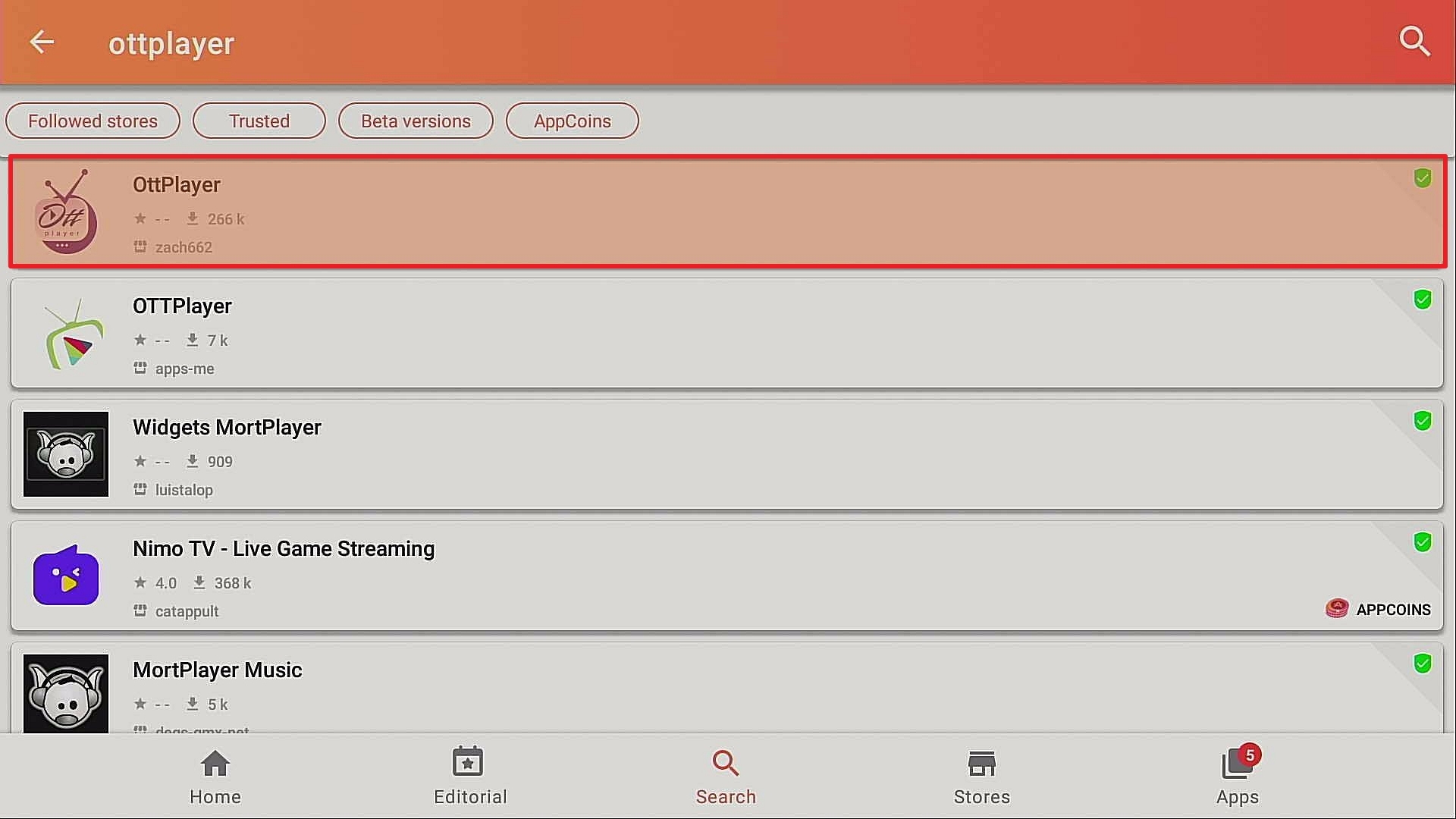 Step 17 Install OttPlayer App on Firestick