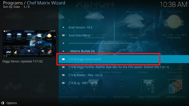 Install Diggz Xenon Build On Kodi 19.5 Matrix step 24