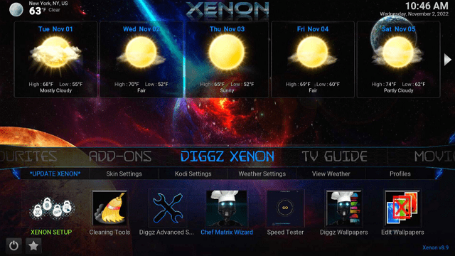 Install Diggz Xenon Build On Kodi 19.5 Matrix step 28