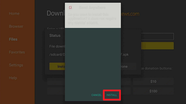 Step 16 Install Send Anywhere on Firestick