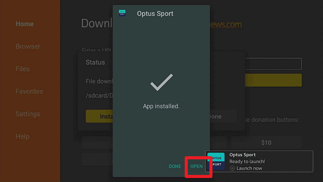 Step 18 Install the Optus Sports App on Firestick