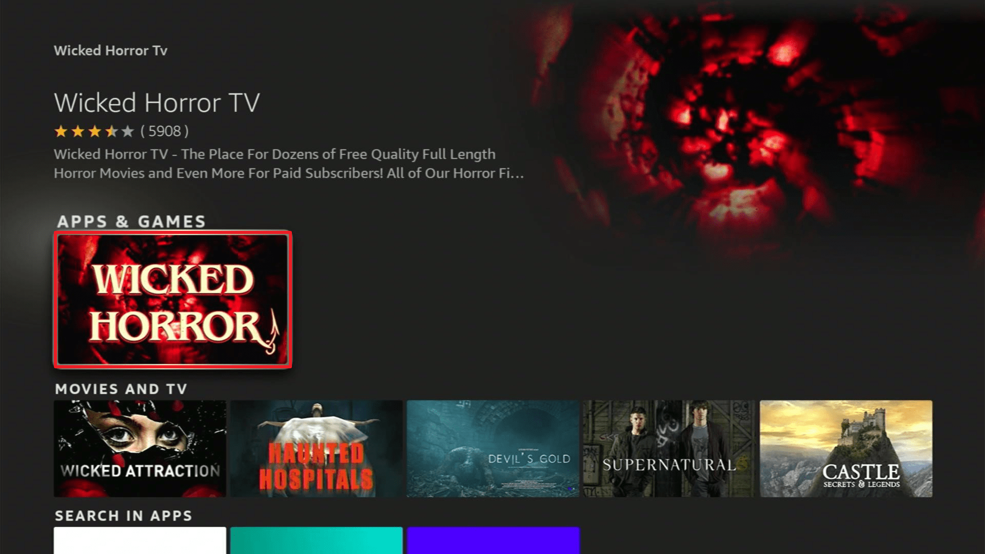 Install Wicked Horror TV1
