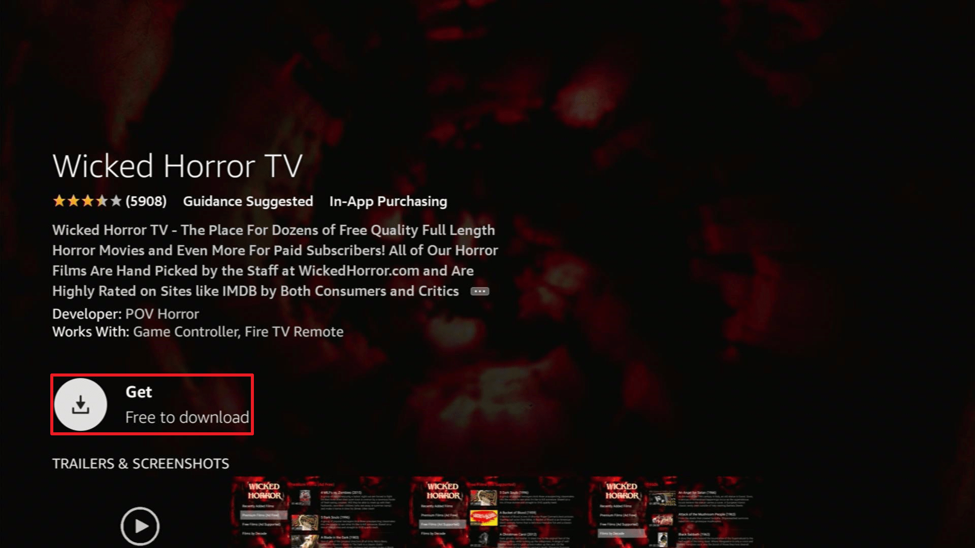Install Wicked Horror TV2
