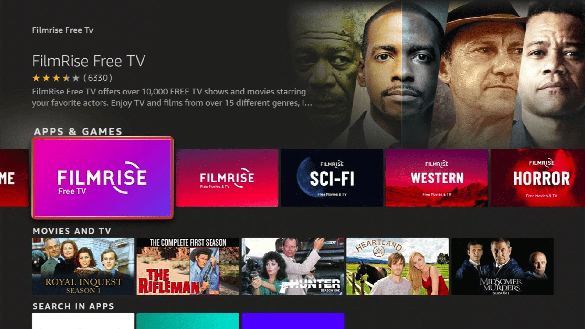 Install FilmRise Free TV 2