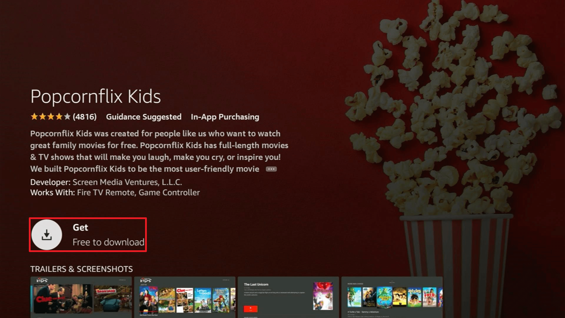 Install Popcornflix Kids2