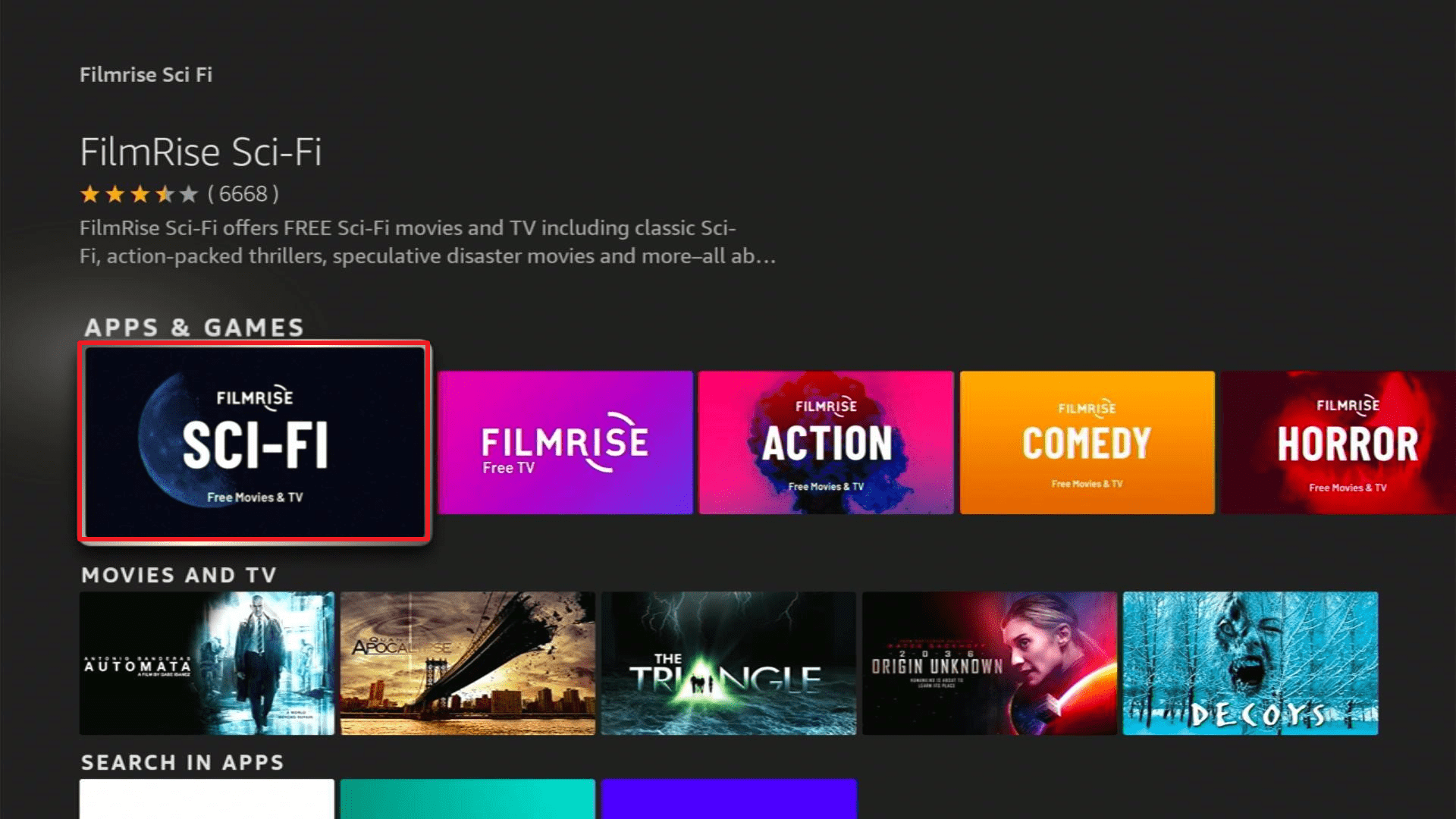 Install FilmRise Sci-Fi1