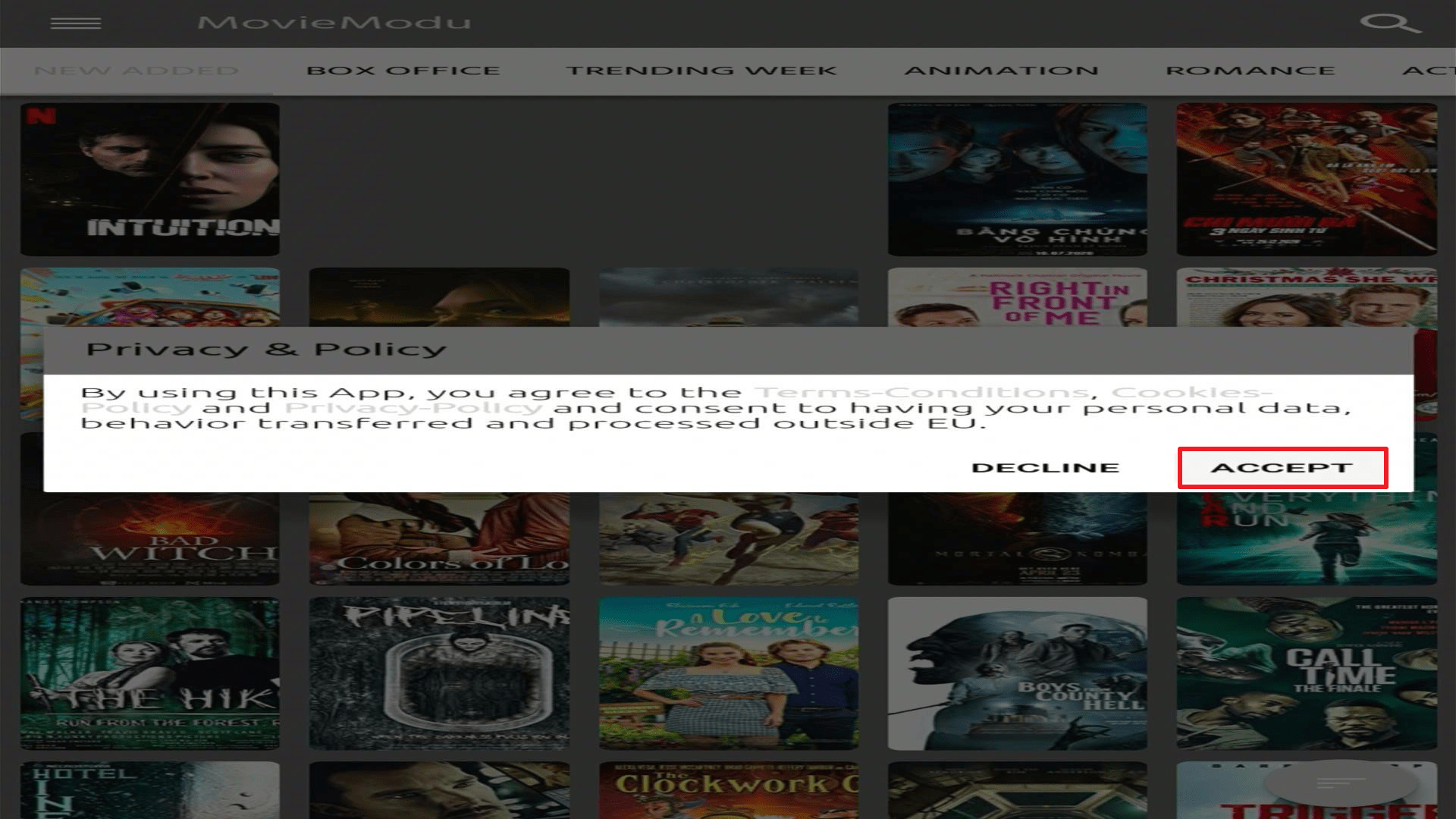 Install the MovieModu2