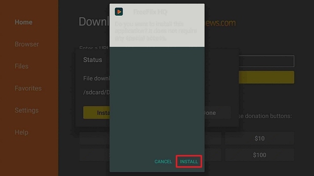 Step 16 Install FreeFlix HQ on Firestick