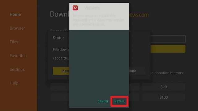 Step 16 Install Vidmate HD App on Firestick