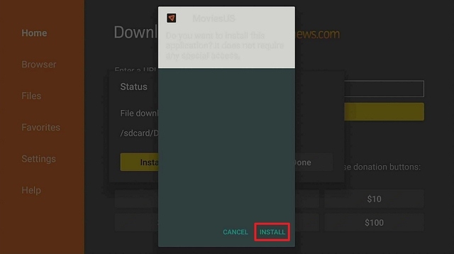 Step 16 Install Moviesus App on Firestick