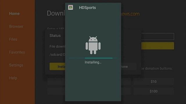 Step 17 Install HD SPORTS on Firestick