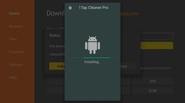 Step 17 Install the 1Tap Cleaner Pro App on Firestick