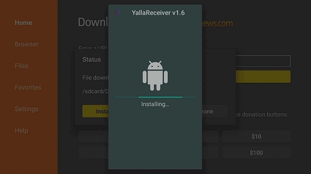 Step 17 Install Yalla Receiver App on Firestick