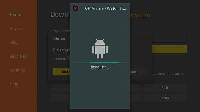 Step 17 Install OP Anime App on Firestick