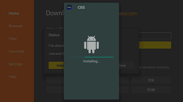 Step 17 Install CBS Channel App on Firestick