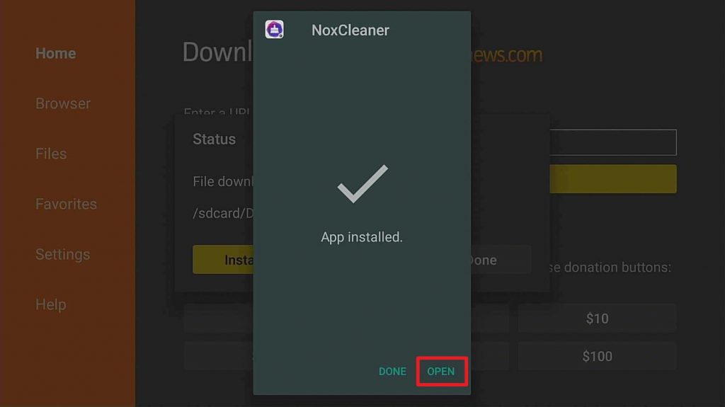 Step 17 Install Nox Cleaner to your Firestick