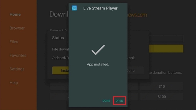 Step 18 Install Live Stream Player App on Firestick
