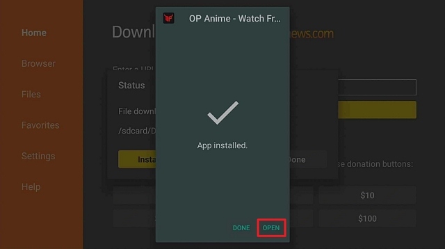 Step 18 Install OP Anime App on Firestick